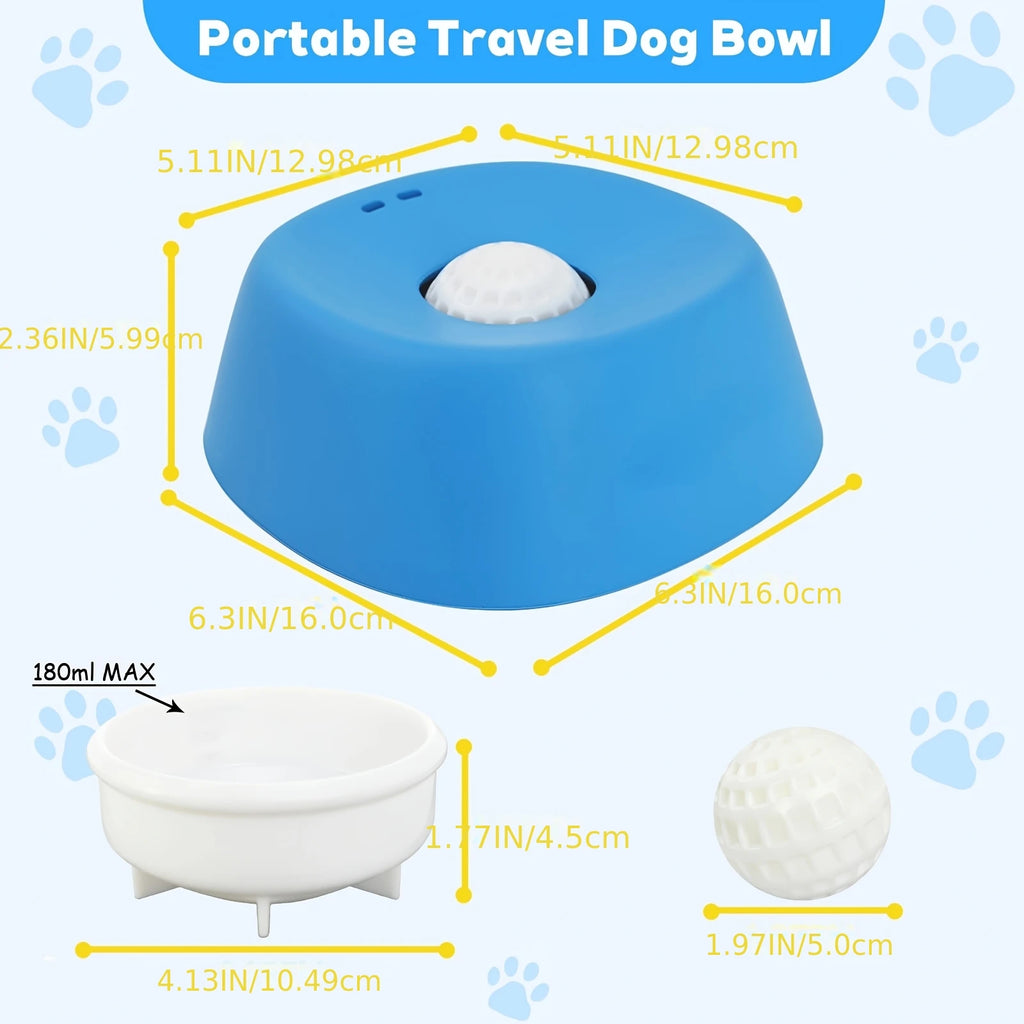 Liquid Slow Dog Bowls Anti-Slip Ball-Shaped Bone Soup Dog Licking Bowl Licking Bowl for Healthy Eating Non-Slip and Anti-Chokin